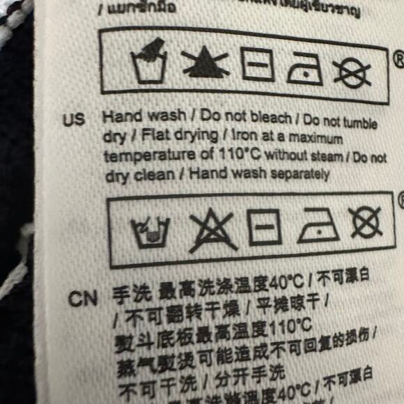 Maje Striped Crochet-Effect Cardigan Navy Ecru - Picture 14 of 16